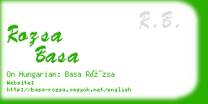 rozsa basa business card